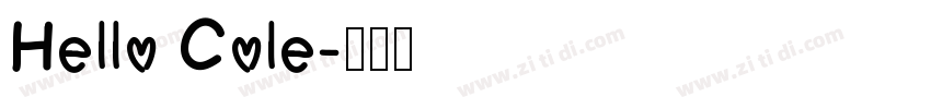 Hello Cole字体转换